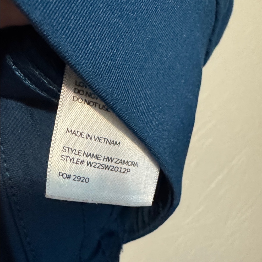 Figs Dark Blue (deep reef) Scrub Pants with Bright Orange Accents .. - Picture 2 of 3